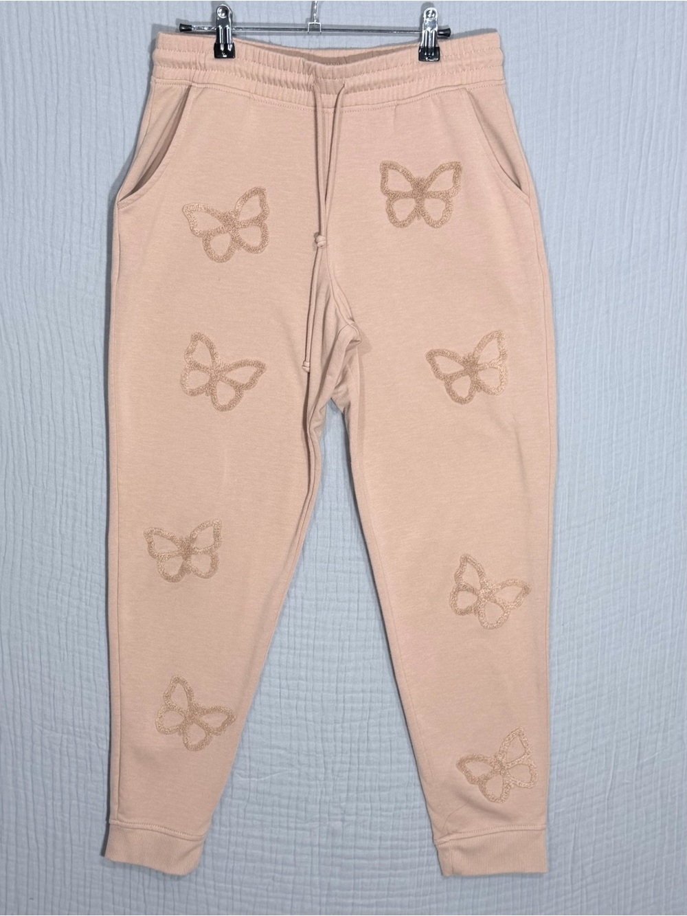 Olive & Oak | Butterfly Joggers Warm Tan Cozy Lounge Sweatpants Boho | Small